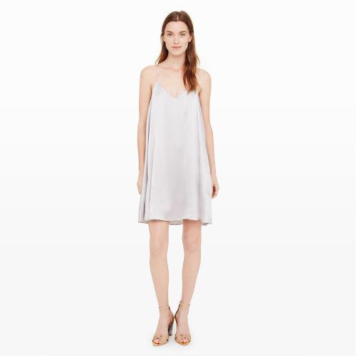 Club Monaco Color Silver Elowen Silk Dress In Size 0