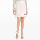 Club Monaco Color Pink Atrina Scallop Skirt