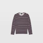 Club Monaco Navy Multi Breton Stripe Duofold Tee