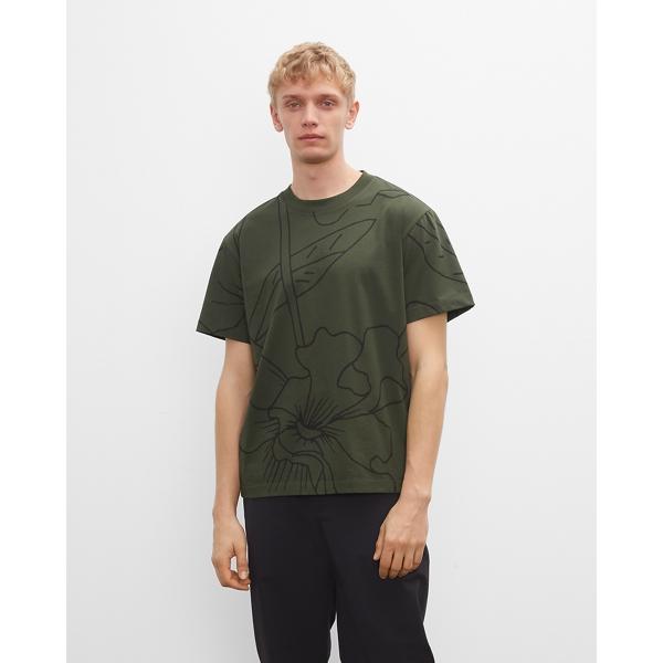 Club Monaco Linear Floral Tee