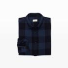 Club Monaco Color Navy Buffalo Check Shirt