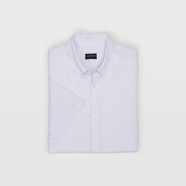 Club Monaco Wisteria Slim Cross Dye Linen Shirt