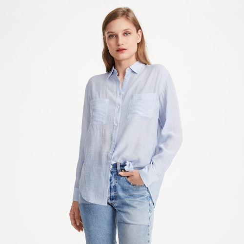 Club Monaco Color Blue Claudia Shirt