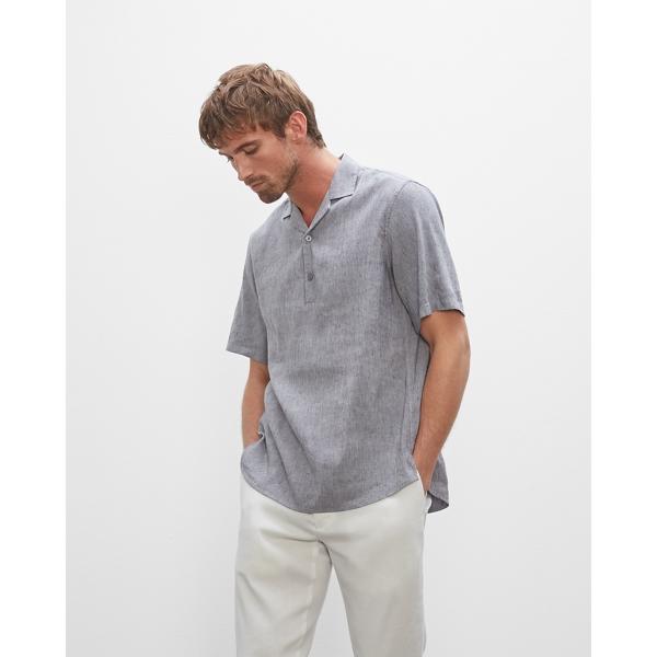 Club Monaco Short Sleeve Popover Shirt