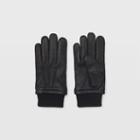Ib Color Black Ribbed Cuff Glove
