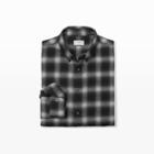 Club Monaco Color Grey Slim Ombre Check Shirt
