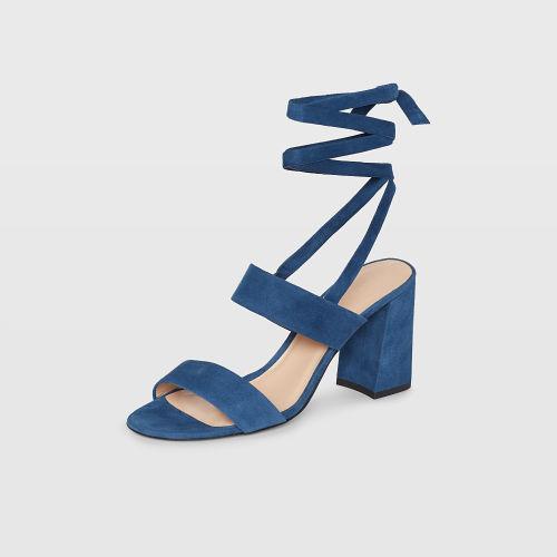 Club Monaco Color Blue Aelena Suede Sandal