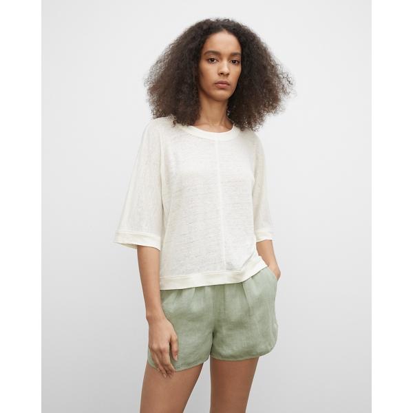 Club Monaco Linen Boxy Tee