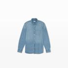 Club Monaco Color Medium Washed Indigo Classic Bd Denim Shirt