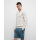 Club Monaco Long Sleeve Linen Crew