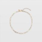 Club Monaco Gold Short Oval Chain Necklace