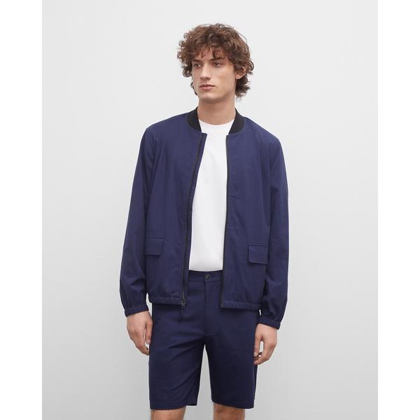 Club Monaco Seersucker Bomber Jacket