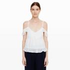 Club Monaco Color White Ziekle Cold-shoulder Camisole