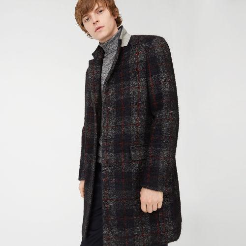 Club Monaco Color Blue Check Topcoat