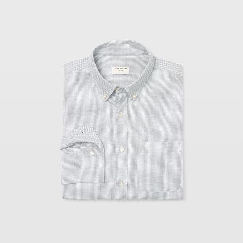 Club Monaco Color Grey Slim Flannel Houndstooth Shirt
