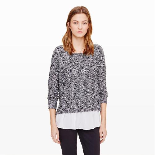 Club Monaco Color Black Jayda Silk-layered Sweater