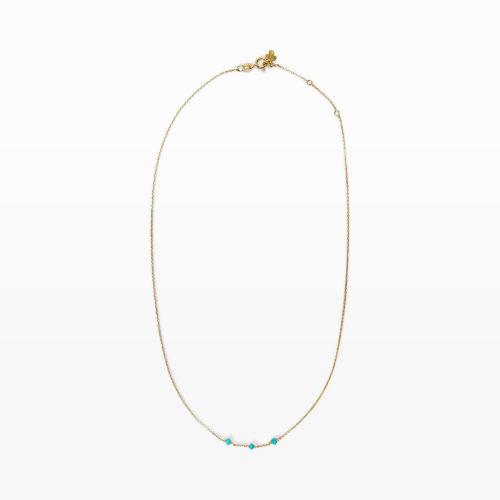 Gag Et Lou Color Green Gag Et Lou Mini Bead Necklace