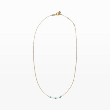 Gag Et Lou Color Green Gag Et Lou Mini Bead Necklace