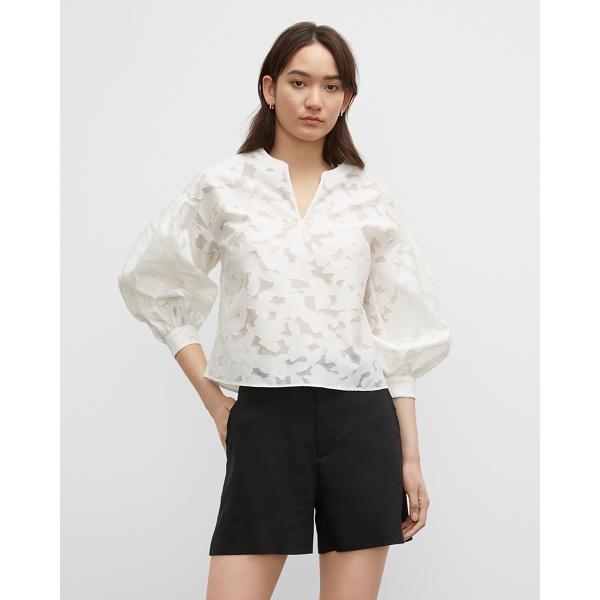 Club Monaco Sculptured Sleeve Top