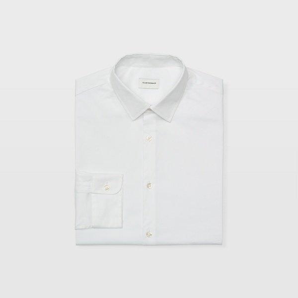 Club Monaco White Stretch Poplin Dress Shirt