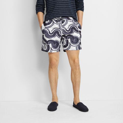 Club Monaco Color Blue Bo Wave Swim Trunk