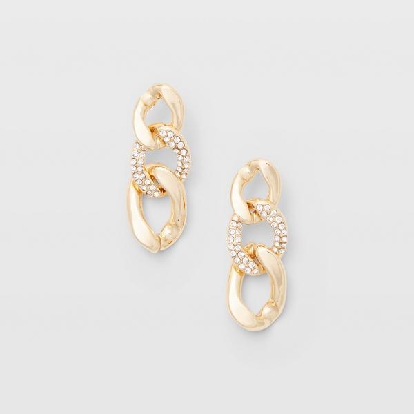 Club Monaco Crystal Link Earrings