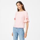 Club Monaco Color Belle De Jour Hatleth Ruffle-sleeve Top