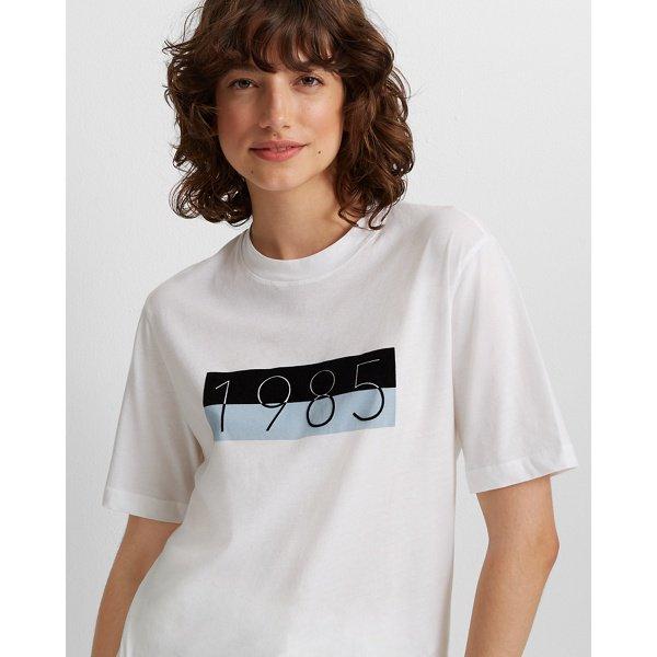 Club Monaco White 1985 Graphic Tee