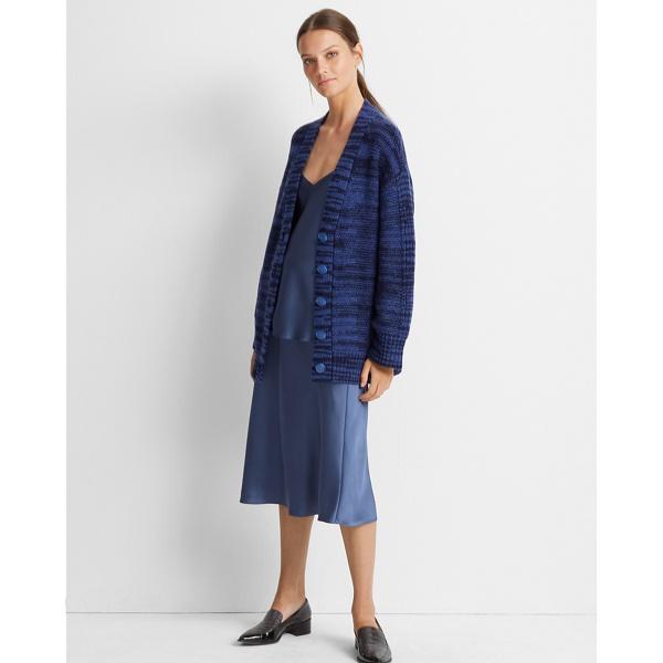Club Monaco Blue Oversized Space-dye Cardigan