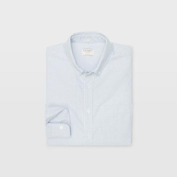 Club Monaco White/blue Oxford Stripe Shirt