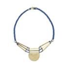 Club Monaco Color Blue Scosha Disc Bar Necklace In Size One Size