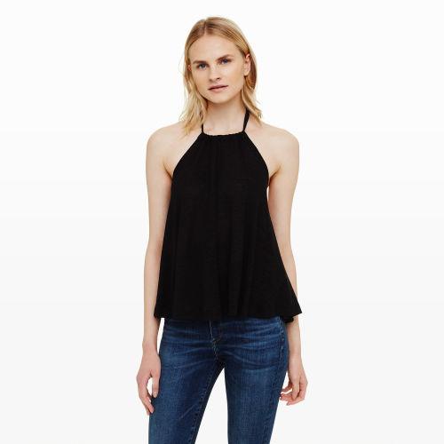 Club Monaco Color Black Sandinh Halter Top