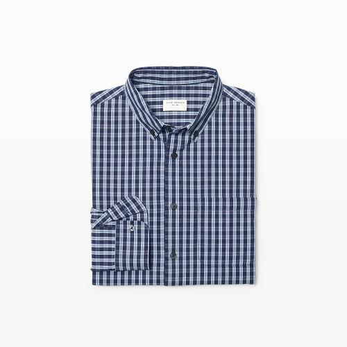 Club Monaco Color Blue Slim Tartan Shirt
