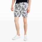 Club Monaco Color Blue Botanical Print Baxter Short