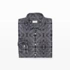 Club Monaco Color Black Slim-fit Tiles Shirt