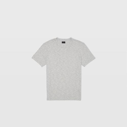 Club Monaco Color Heather Grey And White Optic Slub Crew