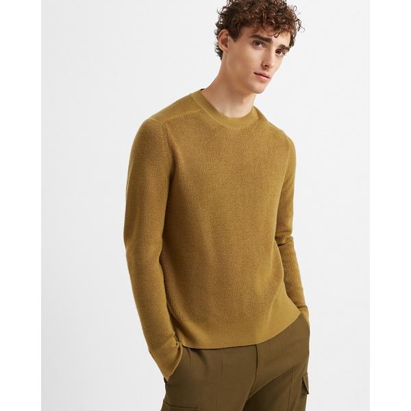 Club Monaco Dark Green Wool Utility Rib Crew