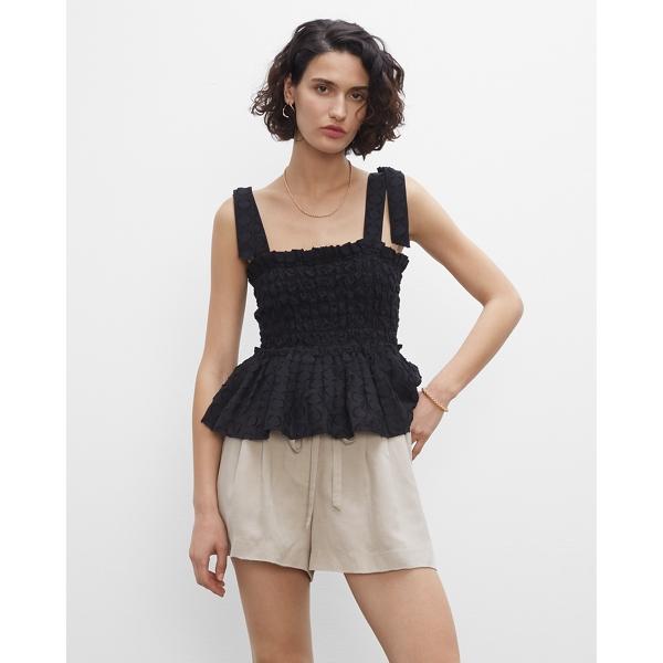 Club Monaco Smocked Peplum Top