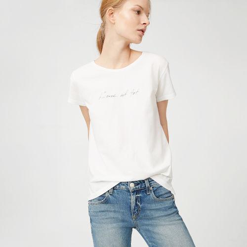 Club Monaco Color White Tykina L'amour Tee