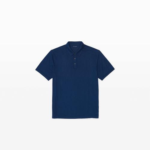 Club Monaco Color Blue Raw-edge Polo