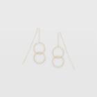 Cl Color Gold Double Circle Threader Earring
