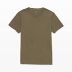 Club Monaco Color Green Supima Cotton Crewneck Tee In Size Xl