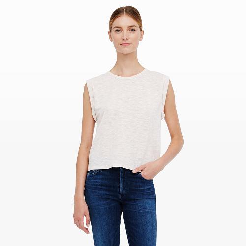 Club Monaco Color Peach Blush Krystynn Sleeveless Tee