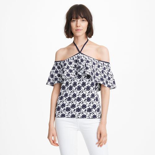 Club Monaco Color Blue Rowlen Jacquard Sweater