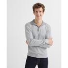 Club Monaco Refined Stripe Polo Sweater