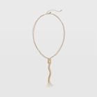 Club Monaco Color Gold Knotted Tassel Necklace