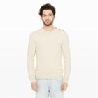 Club Monaco Color White Cashmere Slub Crew Sweater In Size Xs