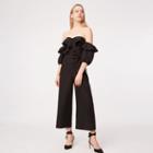 Club Monaco Color Black Rakita Linen Jumpsuit