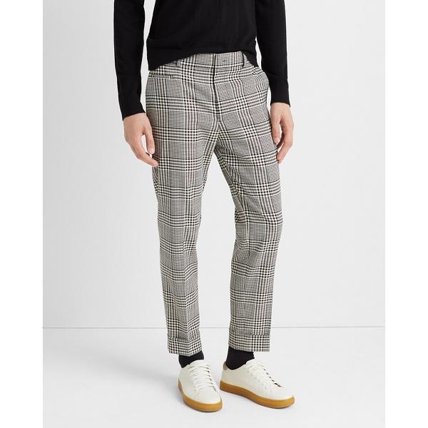 Club Monaco Navy Multi Plaid Drainpipe Pant