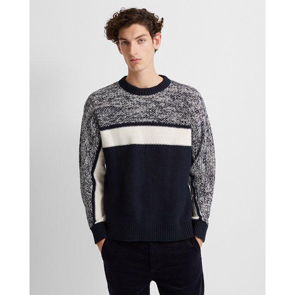 Club Monaco Blue Multi Fisherman Crewneck Sweater
